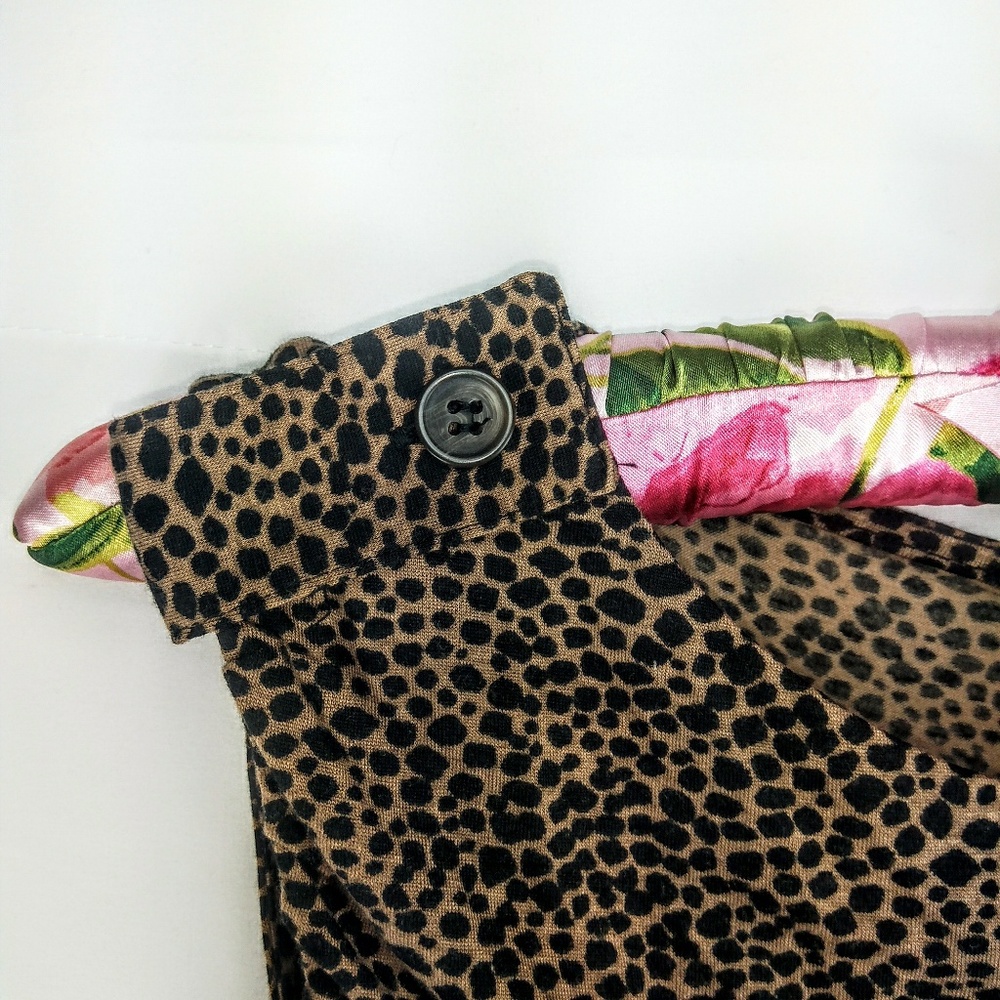 Ann Taylor NWT cheetah rouched sleeveless xs top - Picture 3 of 8